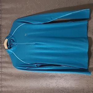 Merino Blend by Paradox 1/4 zip base layer Top, aqua color, size Large